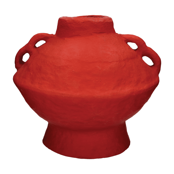 pomax MOMO - deco object - papier mâché - DIA 40 x H 40 cm - rood