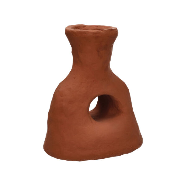 Pomax MOMO - Deco Object - Papier Mâché - L 21 X W 18 X H 25 Cm - Terracotta