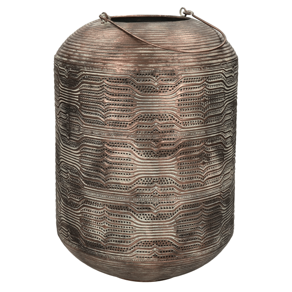 pomax NABOO - lantaarn - metaal / glas - DIA 27 x H 41 cm - roest