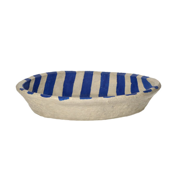 Pomax NAXOS - Set/3 Schalen - Papier Mâché - DIA 20/24/29 X H 7 5/5/5 Cm - Blauw