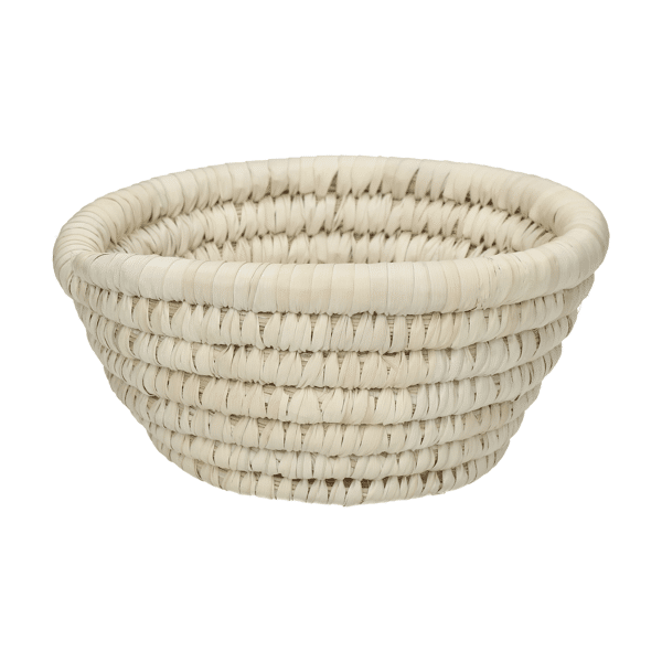 pomax NOURIA - mand - palm blad / riet - DIA 20 x H 10 cm - naturel