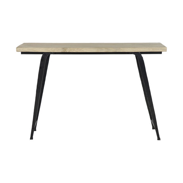 Pomax OHIO - Console Meubel - Mango Hout / Metaal - L 120 X W 35 X H 80 Cm - Naturel