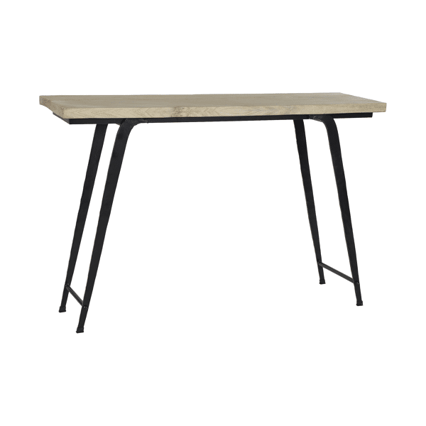 pomax OHIO - console meubel - mango hout / metaal - L 120 x W 35 x H 80 cm - naturel