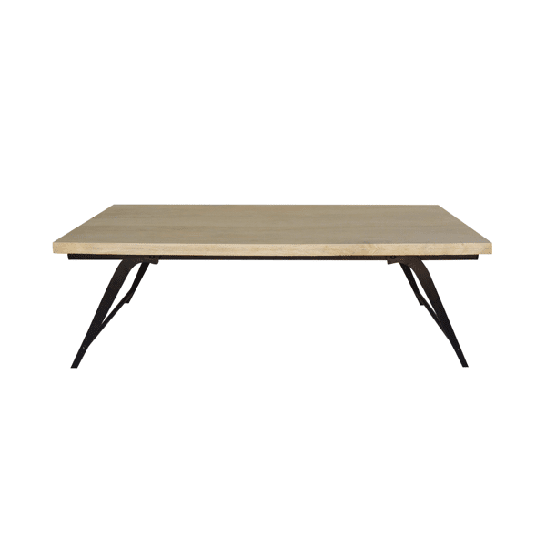 pomax OHIO - salontafel - mango hout / metaal - L 125 x W 75 x H 38 cm - naturel