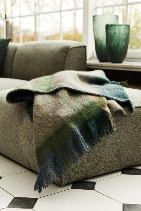 Pomax OTIS - Poef - Stof - L 84 X W 84 X H 39 Cm - Grijsgroen