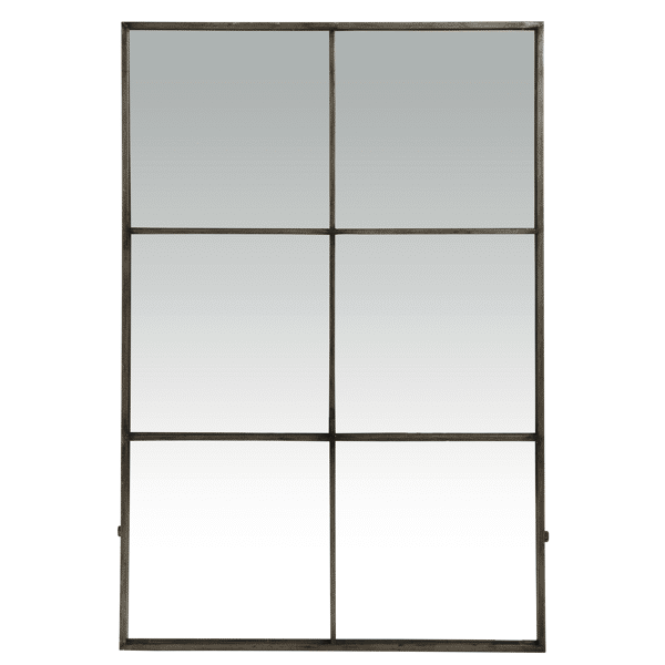 pomax PALACE - spiegel 6 onderverdelingen - metaal - L 80 x W 3 5 x H 118 cm - grijs