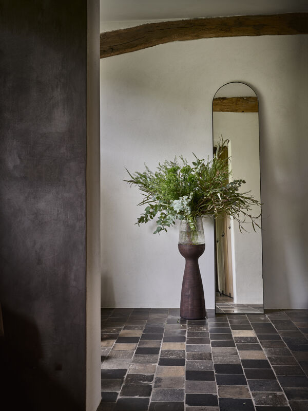 Pomax PALACE - Spiegel - Metaal / Spiegelglas - L 40 X W 3 X H 198 Cm - Zwart