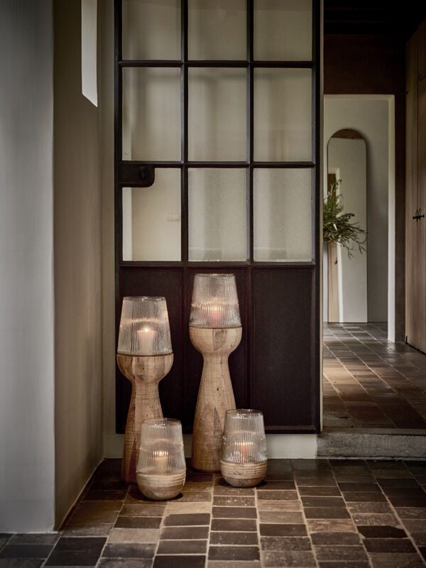 Pomax PALACE - Spiegel - Metaal / Spiegelglas - L 40 X W 3 X H 198 Cm - Zwart