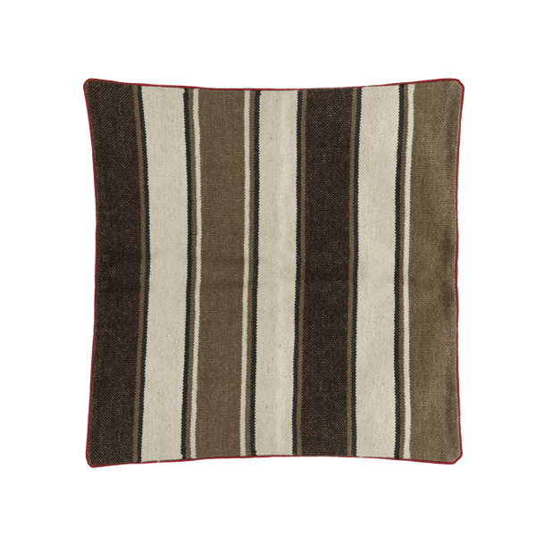 pomax PAMPLONA - vloerkussen - wol / katoen - L 80 x W 80 cm - bruin