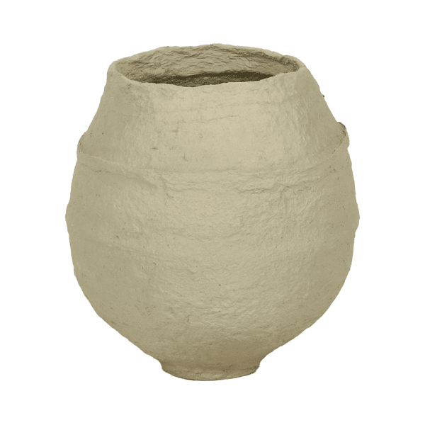 pomax PAPEL - pot - papier mâché - DIA 45 x H 50 cm - gebroken wit