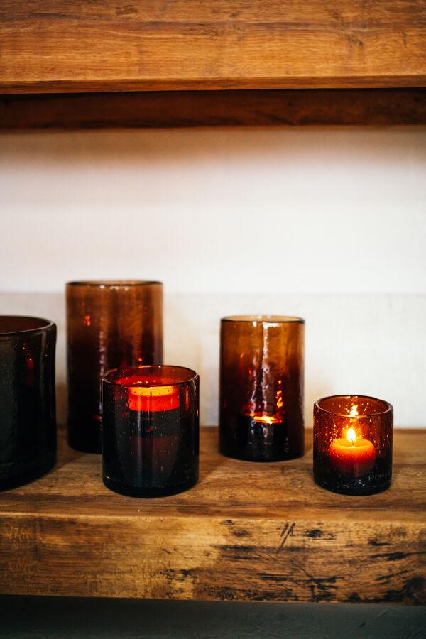 Pomax PATTI - Windlicht - Glas - DIA 20 25 X H 30 5 Cm - Amber