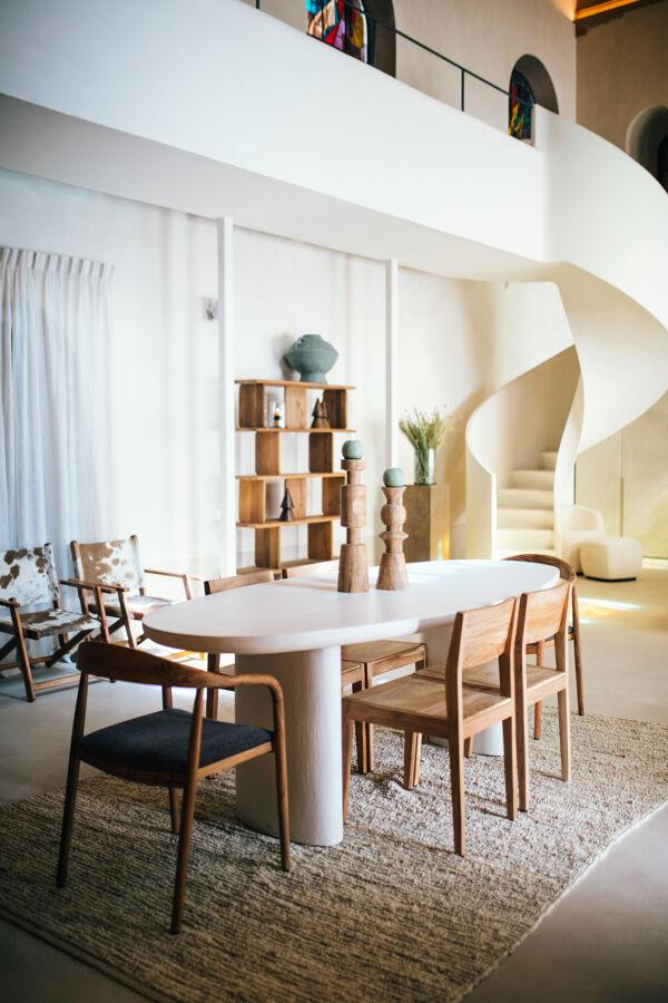 Pomax PIASTRO - Tafel - Kalkpleister - L 220 X W 100 X H 76 Cm - Gebroken Wit