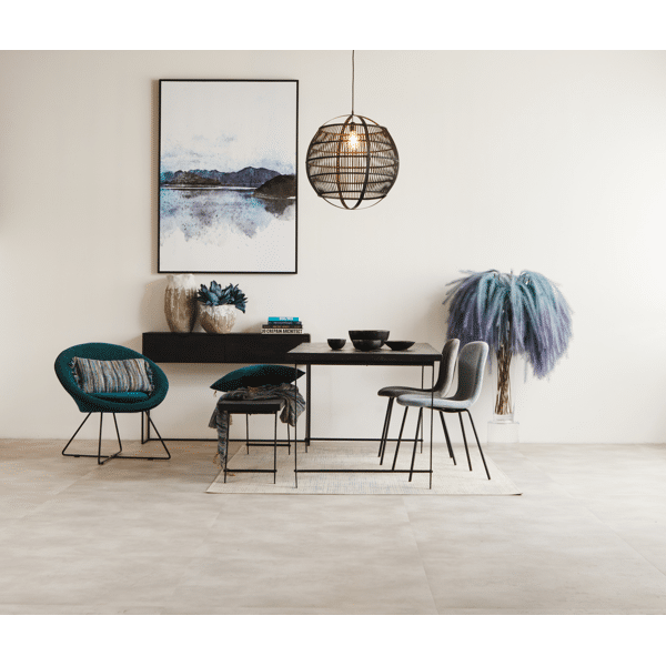 Pomax PLUM'O - Artificiële Pluim Degradé - Kunststof / Metaal - H 106 Cm - Blauw