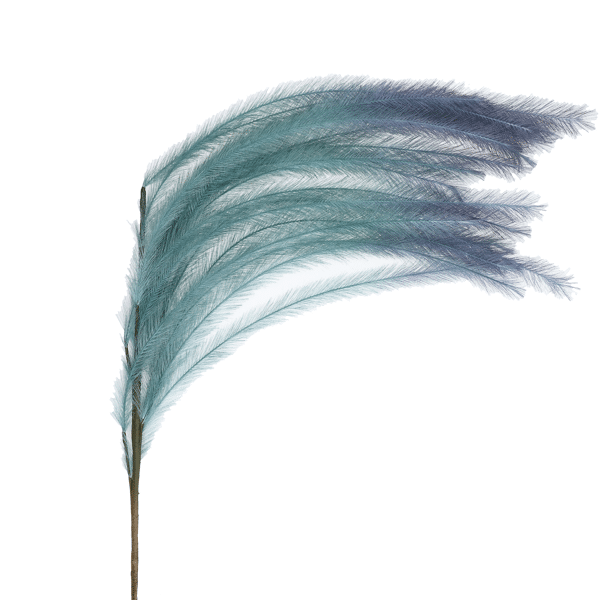 pomax PLUM'O - artificiële pluim degradé - kunststof / metaal - H 106 cm - blauw