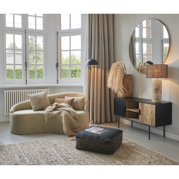 Pomax PLUM'O - Artificiële Pluim - Kunststof / Metaal - H 106 Cm - Beige