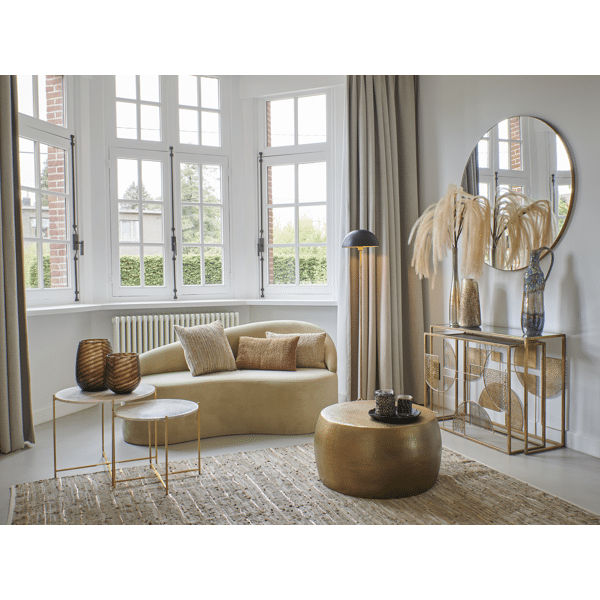 Pomax PLUM'O - Artificiële Pluim - Kunststof / Metaal - H 106 Cm - Beige