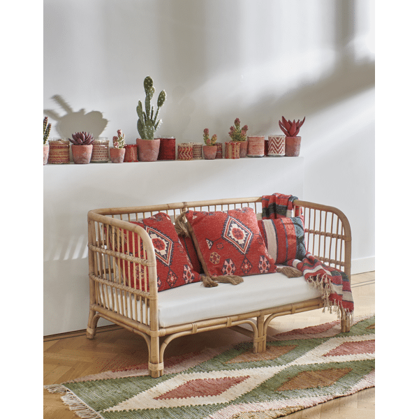 Pomax AIDA - Kussen - Katoen / Jute - L 45 X W 45 Cm - Rood