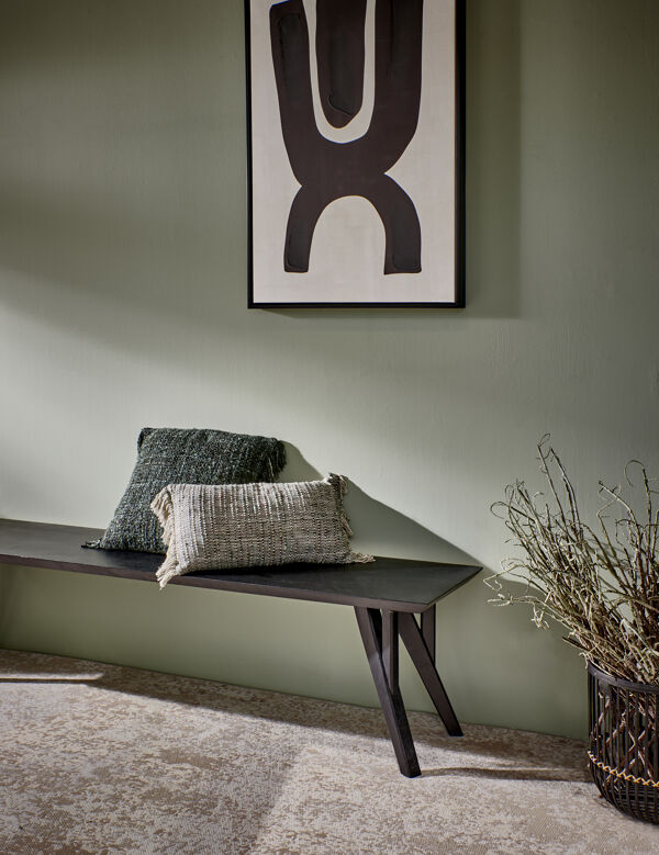 Pomax AYALA - Kussen - Katoen - L 45 X W 45 Cm - Bosgroen