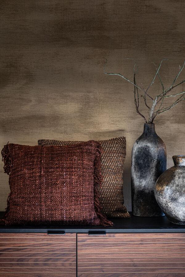 Pomax AYALA - Kussen - Katoen - L 45 X W 45 Cm - Roest