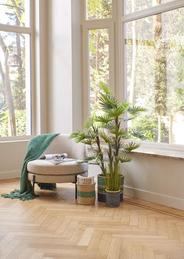 Pomax AYALA - Plaid - Katoen - L 150 X W 125 Cm - Groen