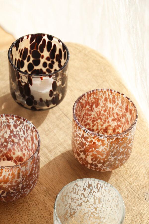 Pomax BIZOTTI - Windlicht - Glas - DIA 9 X H 10 Cm - Wit