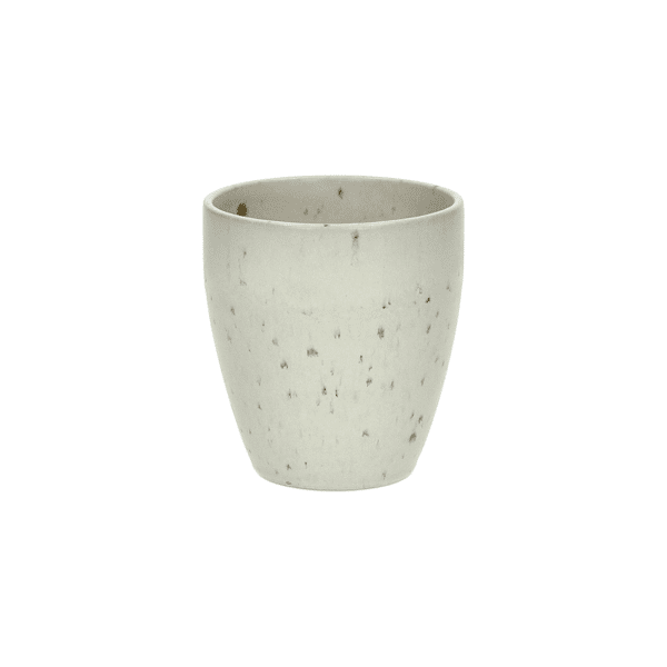 pomax BOSQUE - beker - steengoed - DIA 9 x H 10 cm - wit