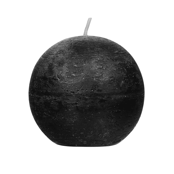 pomax CANDLE - kaars - paraffine wax - DIA 9 cm - zwart