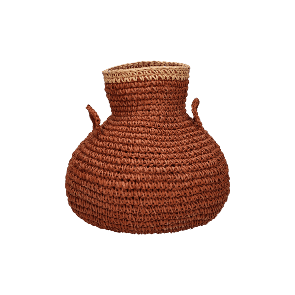 pomax CARLOS - mand - papier - DIA 24 x H 24 cm - kaneel