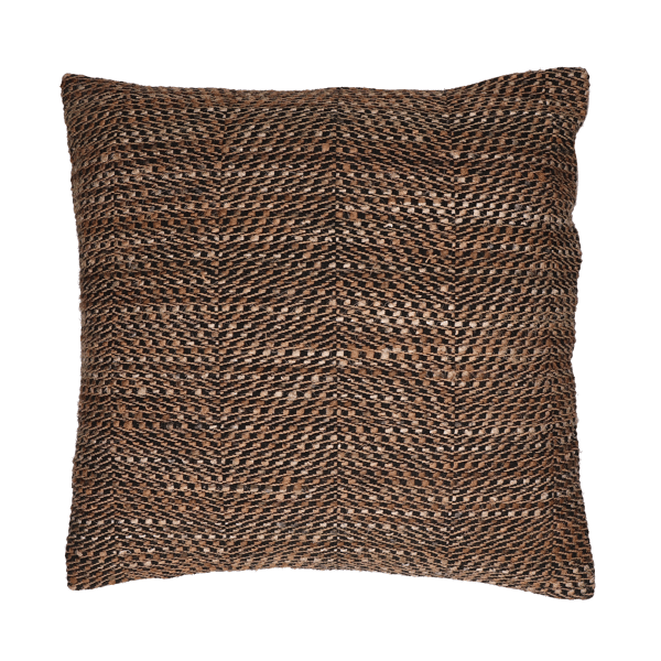 pomax CHIQUE - kussen - katoen - L 45 x W 45 cm - bruin