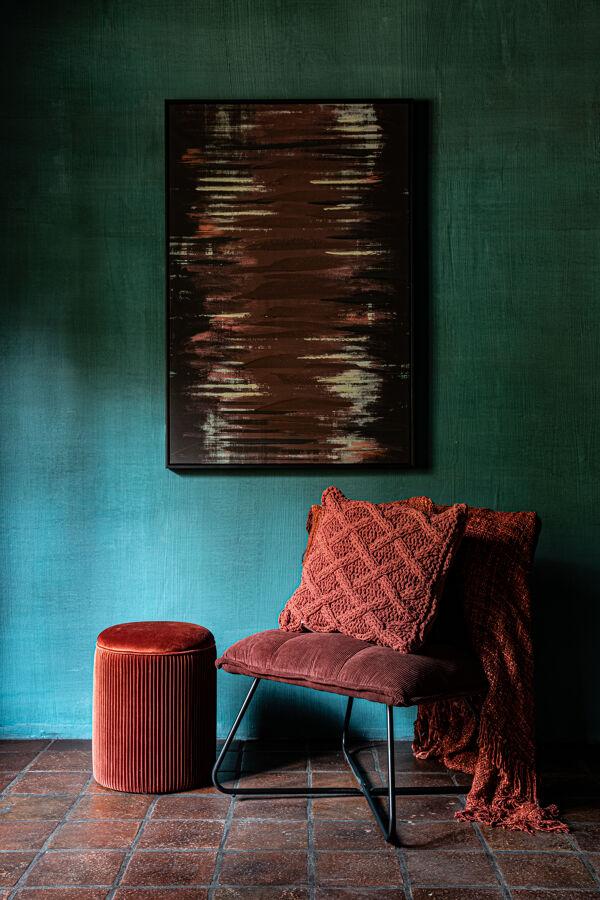 Pomax CROISETTE - Kussen - Katoen - L 45 X W 45 Cm - Roest