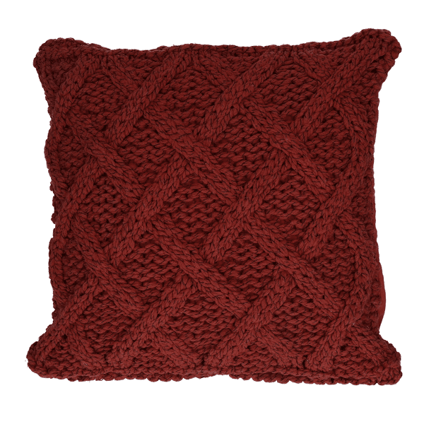 pomax CROISETTE - kussen - katoen - L 45 x W 45 cm - roest