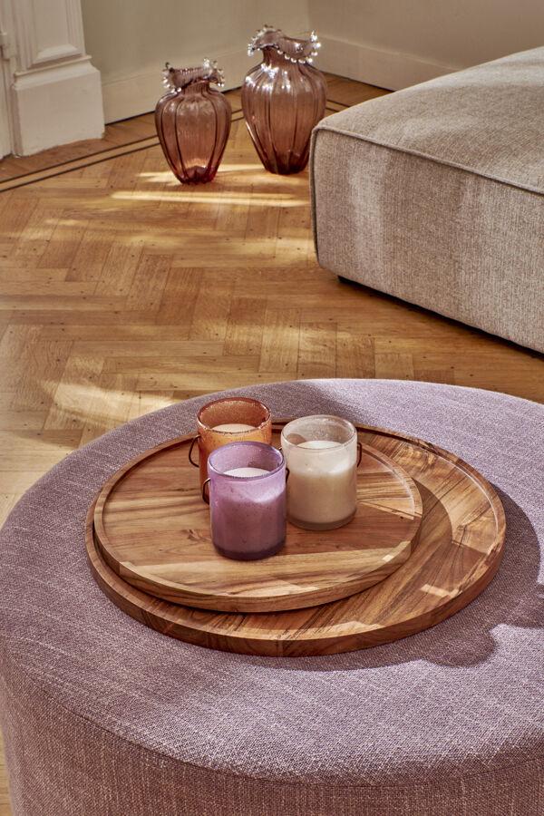 Pomax DELILAH - Poef - Stof - DIA 80 X H 35 Cm - Lavendel