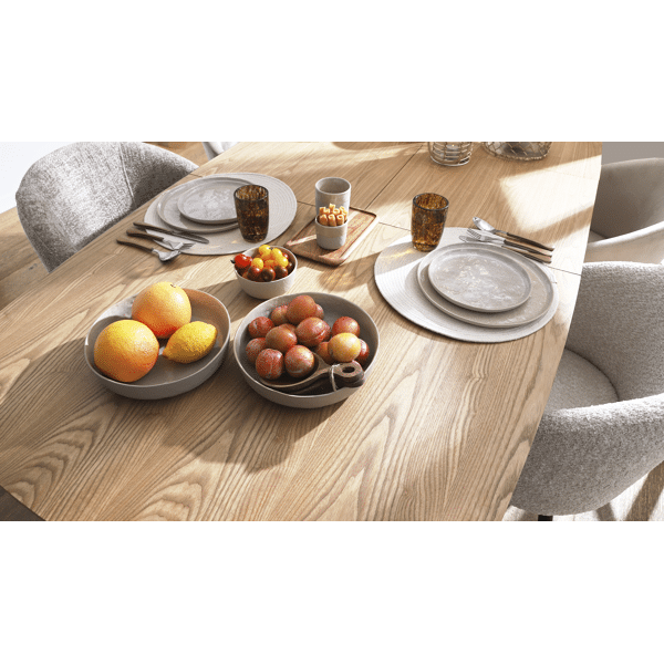 Pomax ECKOO - Set/4 Placemats - Katoen - DIA 38 Cm - Wit