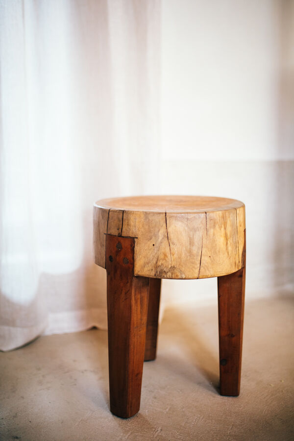 Pomax EMPOLI - Kruk - Hout - DIA 35 X H 45 Cm - Bruin