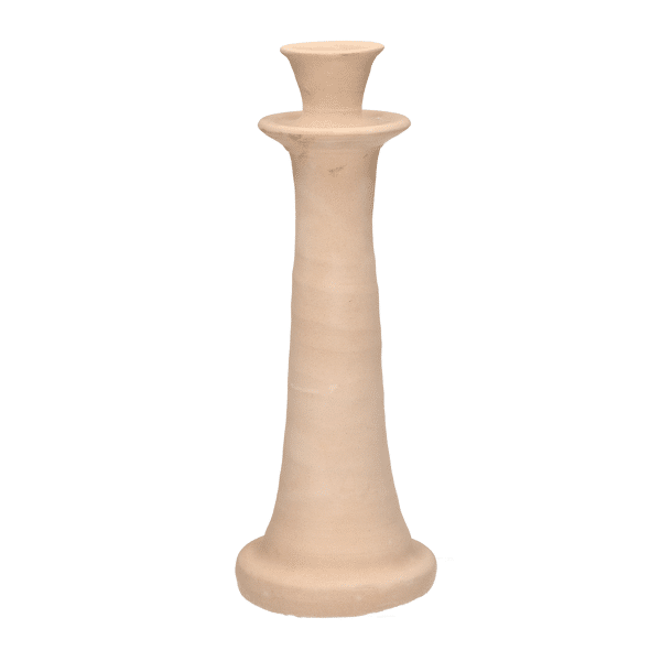 pomax GISÈLE - kandelaar - klei - DIA 7 x H 28 cm - ivoor
