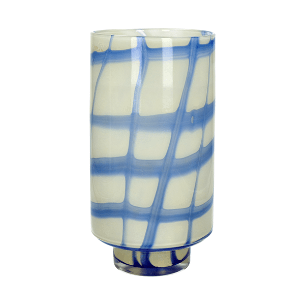 pomax GRECO - windlicht - glas - DIA 15 x H 30 cm - blauw