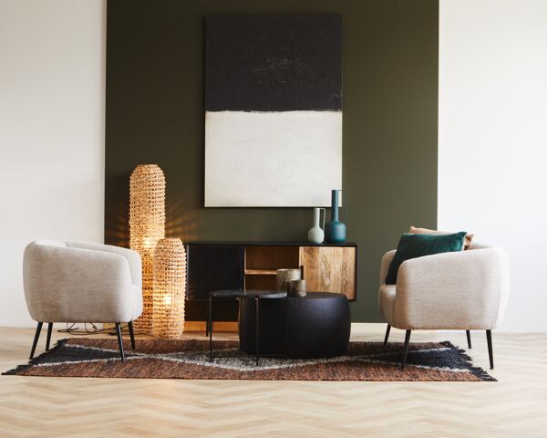 Pomax HOPPOTA - Kussen - Katoen - L 60 X W 40 Cm - Groen