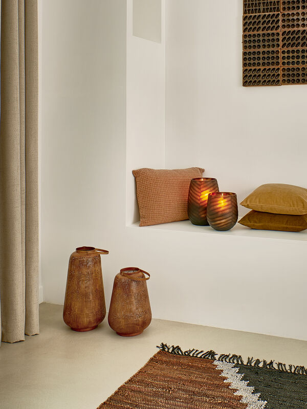 Pomax HOPPOTA - Kussen - Katoen - L 60 X W 40 Cm - Roest