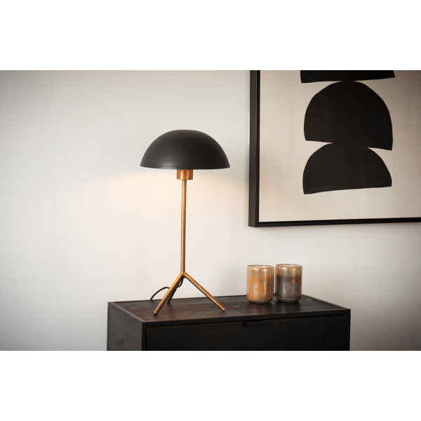 Pomax JIVE - Tafellamp - Metaal - DIA 24 X H 47 Cm - Zwart