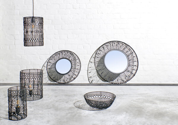 Pomax MAZE - Spiegel - Metaal - DIA 51 X H 2 5 Cm - Zwart