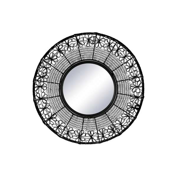 pomax MAZE - spiegel - metaal - DIA 51 x H 2 5 cm - zwart