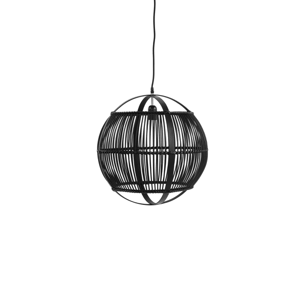 pomax MEKONG - hanglamp - bamboe - DIA 31 cm - zwart