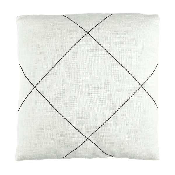 pomax MURNI - kussen - katoen - L 45 x W 45 cm - zwart/wit