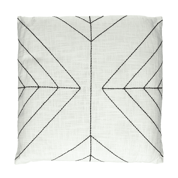 pomax MURNI - kussen - katoen - L 45 x W 45 cm - zwart/wit