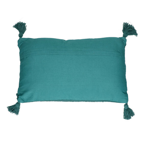 Pomax NIKITA - Kussen - Katoen - L 50 X W 30 Cm - Bosgroen