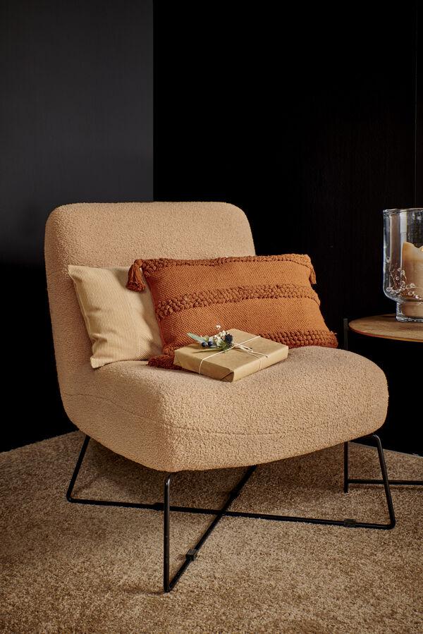 Pomax NIKITA - Kussen - Katoen - L 50 X W 30 Cm - Roest