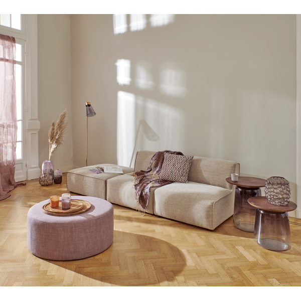 Pomax OTIS - Poef - Stof - L 90 X W 90 X H 41 5 Cm - Beige