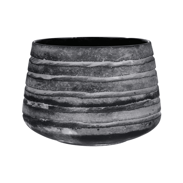 pomax ROCK - bloempot - glas - DIA 23 x H 16 cm - grijs