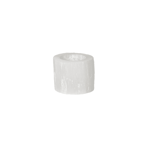 pomax SELENA - windlicht - seleniet - DIA 6 x H 5 cm - wit