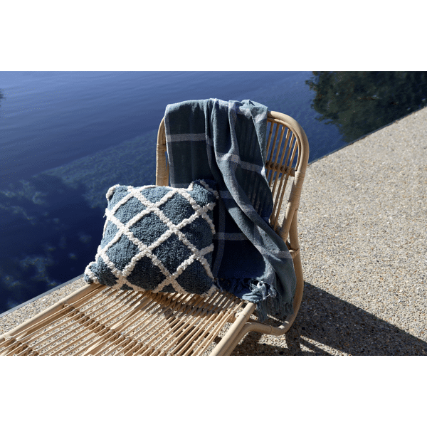 Pomax SOUK - Plaid - Katoen - L 170 X W 130 Cm - Bosgroen